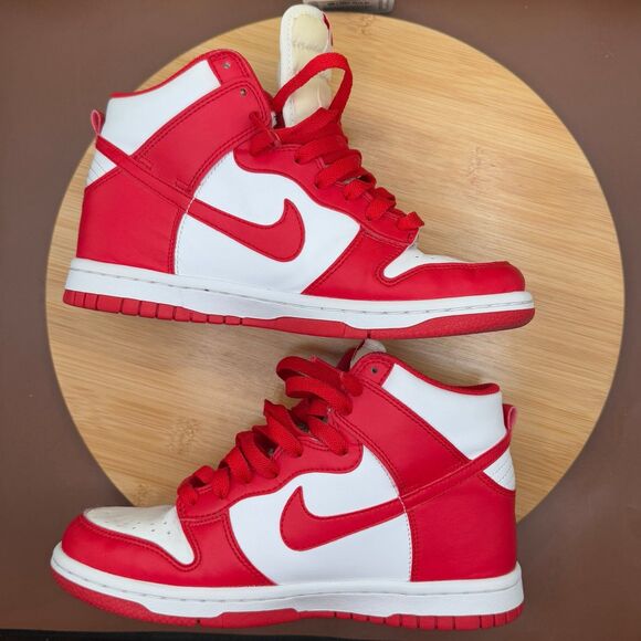Nike Dunk High (GS) ‘Championship Red’ White/Red Sz 4.5Y - Picture 10 of 12